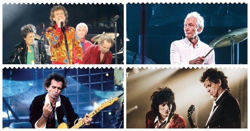 уникальные почтовые марки в честь 60-летия The Rolling Stones